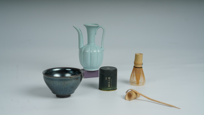 Jingbaiwei Traditional Matcha Tea Set - Includes Canned 50g matcha powder, Whisk, Spoon, Bowl & Stand – Modern & Classic